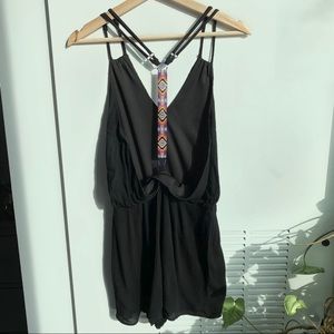 Open Back Beaded Romper